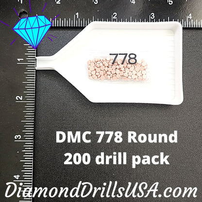 DMC 778 ROUND 5D Diamond Painting Drills Beads DMC 778 Very 