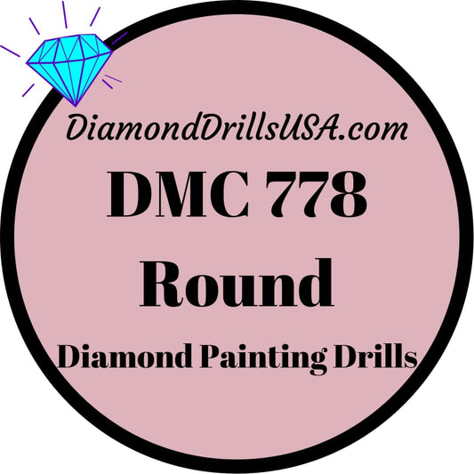 DMC 778 ROUND 5D Diamond Painting Drills Beads DMC 778 Very 