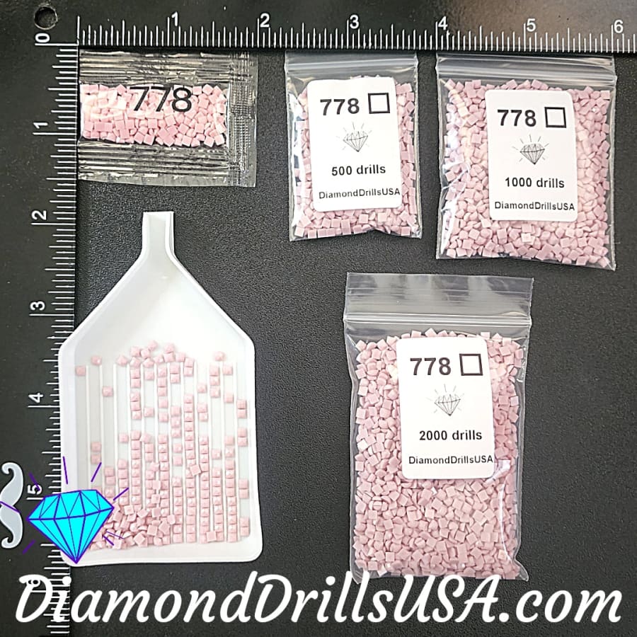 DMC 778 SQUARE 5D Diamond Painting Drills Beads DMC 778 Very