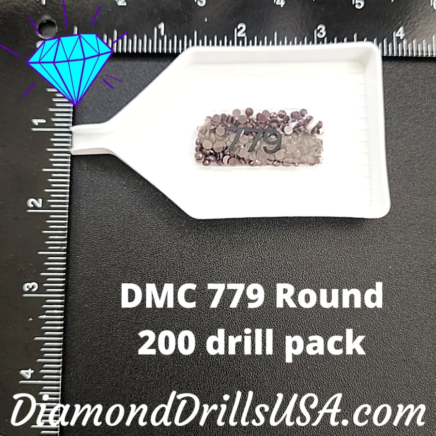 DMC 779 ROUND 5D Diamond Painting Drills Beads DMC 779 Dark 