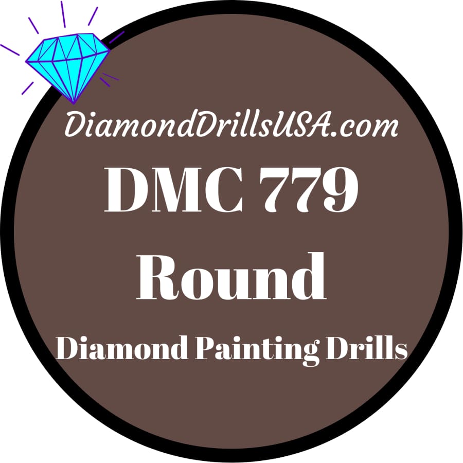 DMC 779 ROUND 5D Diamond Painting Drills Beads DMC 779 Dark 