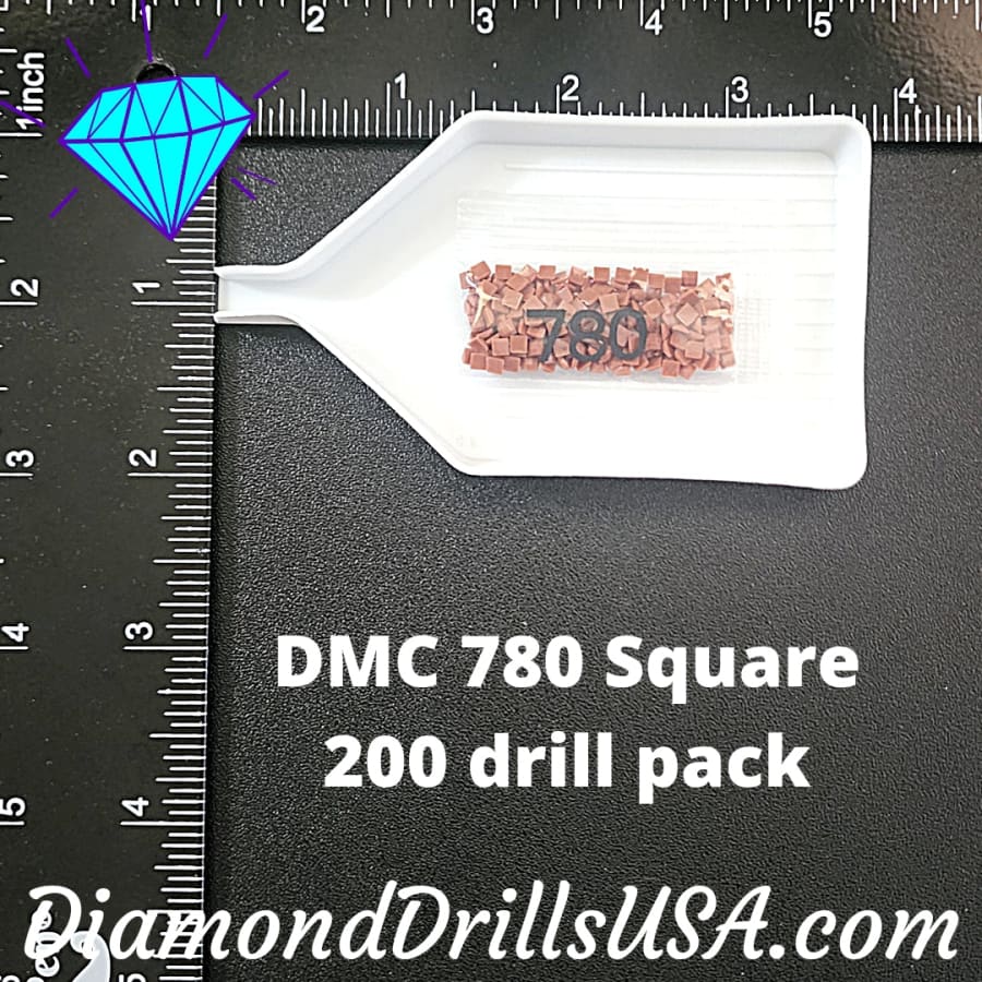 DMC 780 SQUARE 5D Diamond Painting Drills Beads DMC 780 