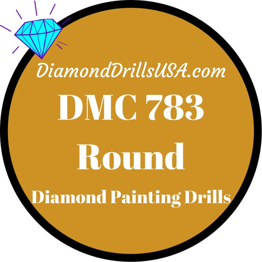 DMC 783 ROUND 5D Diamond Painting Drills Beads DMC 783 