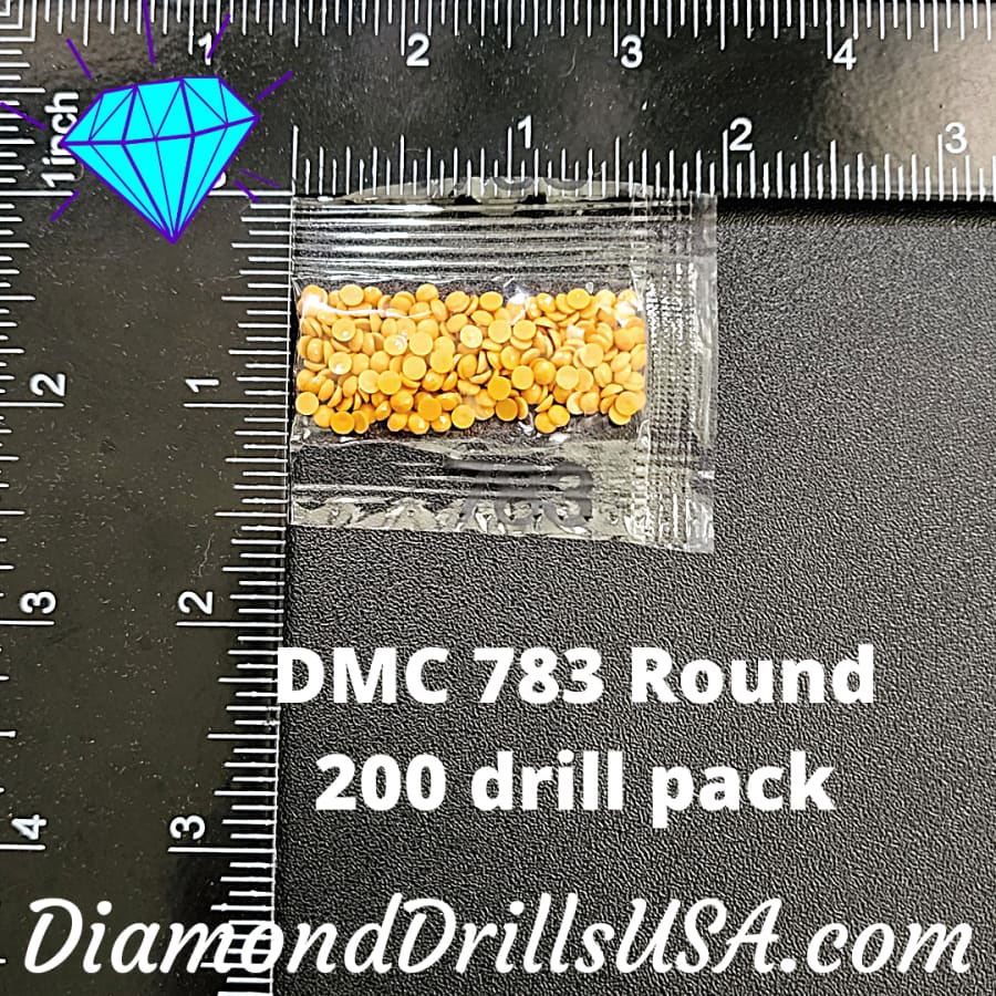 DMC 783 ROUND 5D Diamond Painting Drills Beads DMC 783 