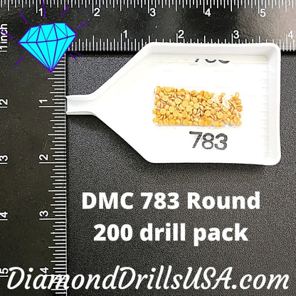 DMC 783 ROUND 5D Diamond Painting Drills Beads DMC 783 