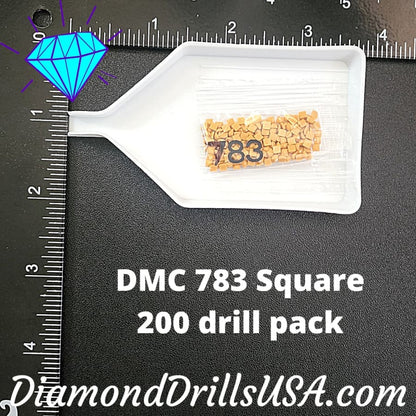 DMC 783 SQUARE 5D Diamond Painting Drills Beads DMC 783 