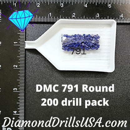 DMC 791 ROUND 5D Diamond Painting Drills Beads DMC 791 Very 