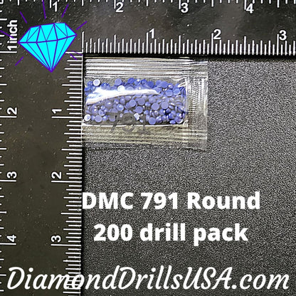 DMC 791 ROUND 5D Diamond Painting Drills Beads DMC 791 Very 