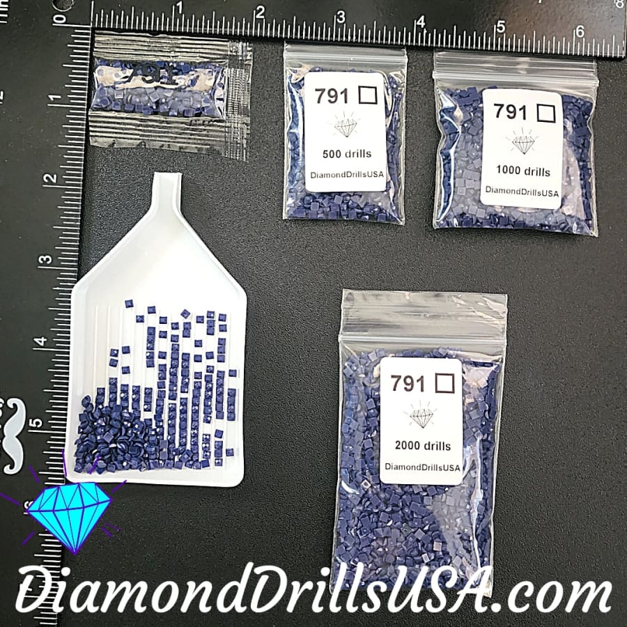 DMC 791 SQUARE 5D Diamond Painting Drills Beads DMC 791 Very