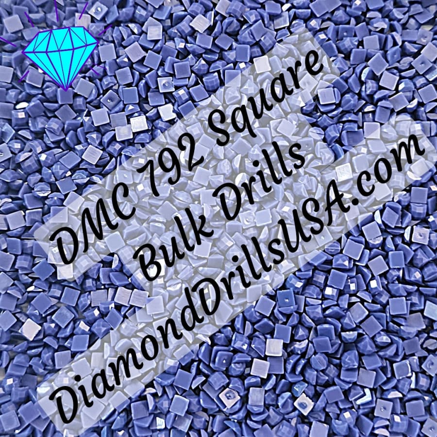 Blue Glow in the Dark Square Drills - Diamond Painting Drills