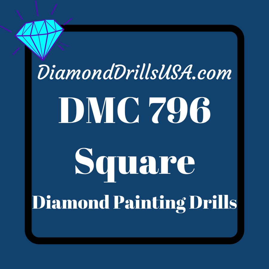 DMC 796 SQUARE 5D Diamond Painting Drills Beads DMC 796 Dark
