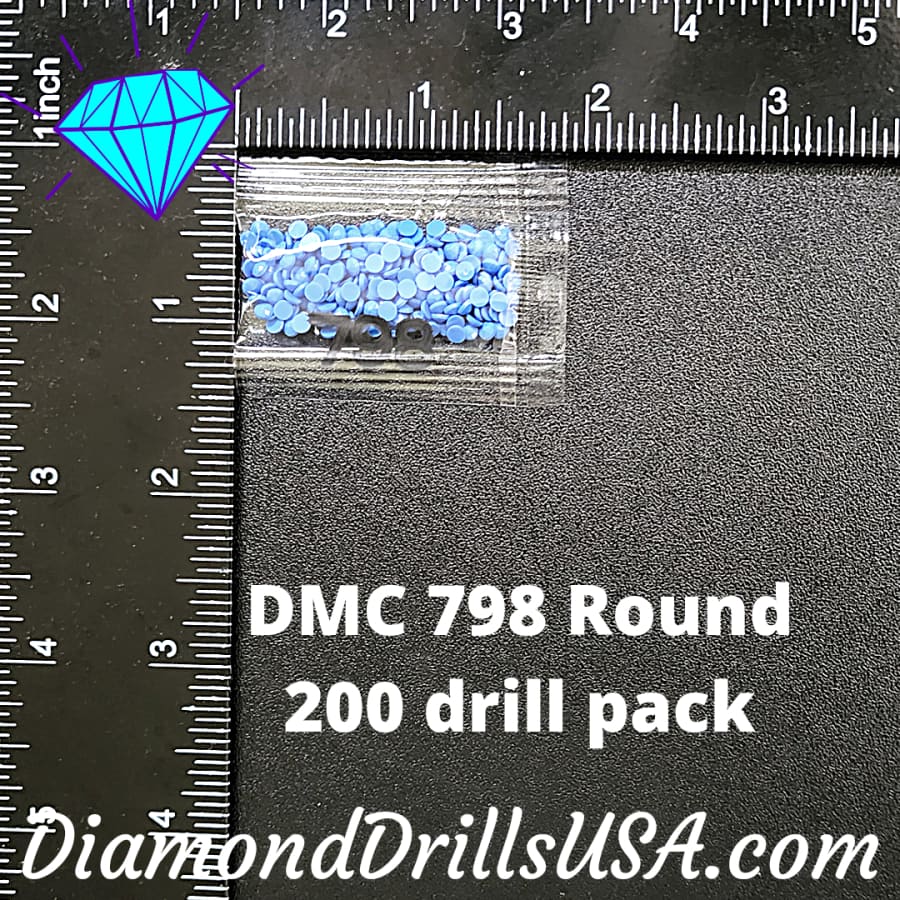 DMC 798 ROUND Diamond Painting Drills Beads DMC 798 Dark 