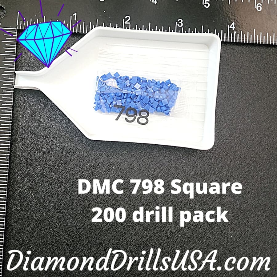 DMC 798 SQUARE 5D Diamond Painting Drills Beads DMC 798 Dark