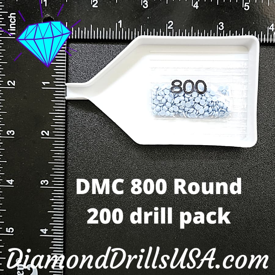 DMC 800 ROUND 5D Diamond Painting Drills Beads DMC 800 Pale 