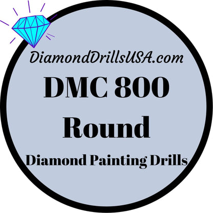 DMC 800 ROUND 5D Diamond Painting Drills Beads DMC 800 Pale 