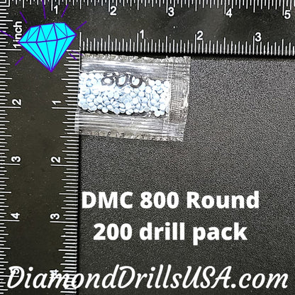 DMC 800 ROUND 5D Diamond Painting Drills Beads DMC 800 Pale 