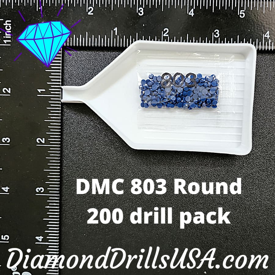 DMC 803 ROUND 5D Diamond Painting Drills Beads DMC 803 Ultra