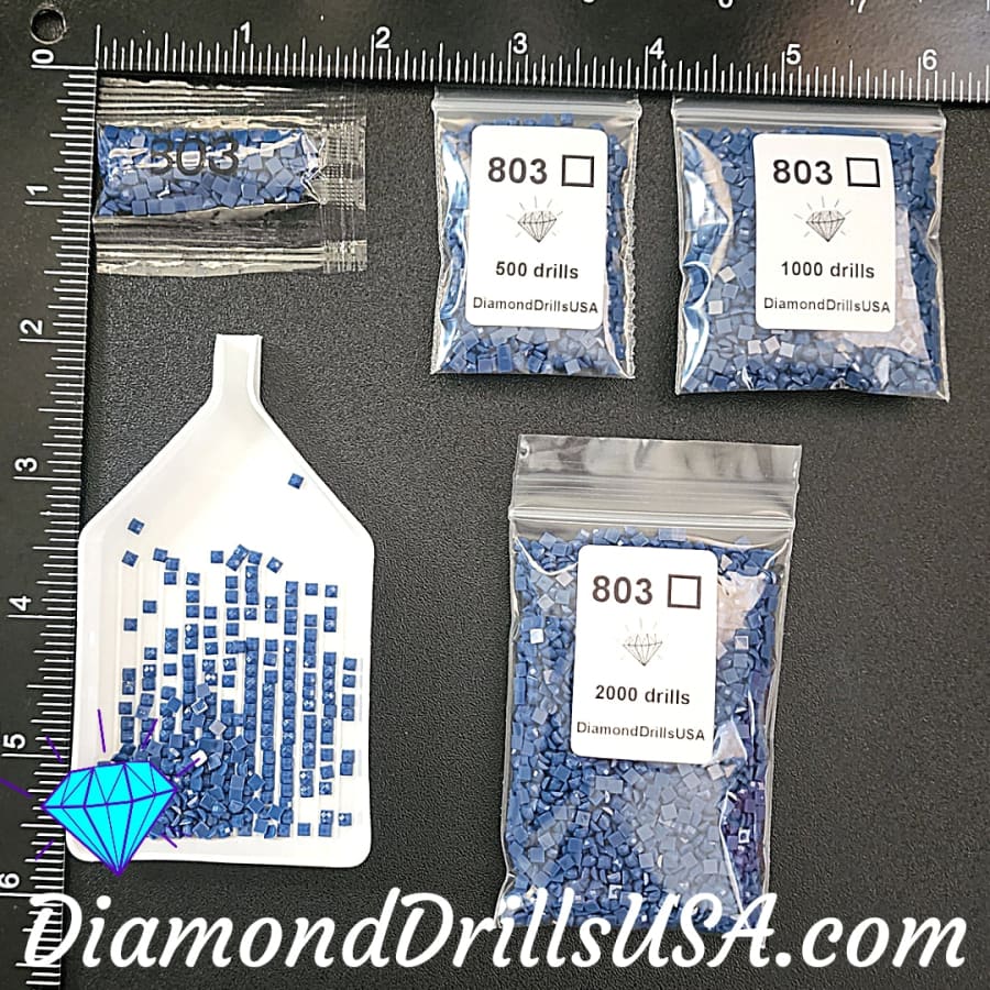 DMC 803 SQUARE 5D Diamond Painting Drills Beads DMC 803 