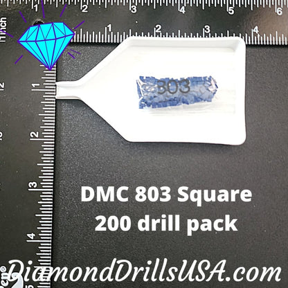 DMC 803 SQUARE 5D Diamond Painting Drills Beads DMC 803 
