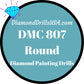 DMC 807 ROUND 5D Diamond Painting Drills Beads DMC 807 