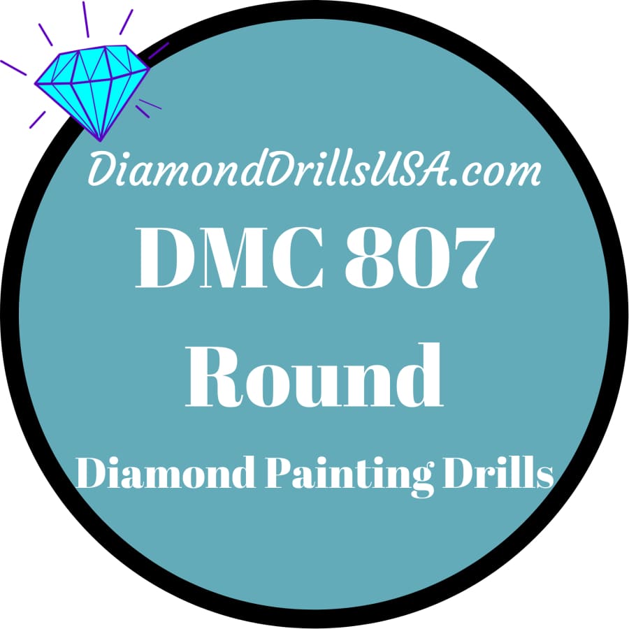 DMC 807 ROUND 5D Diamond Painting Drills Beads DMC 807 