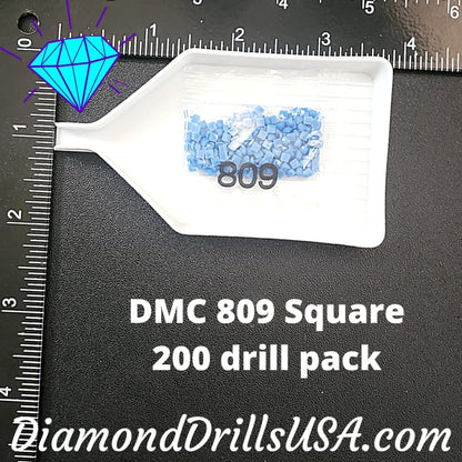 DMC 809 SQUARE 5D Diamond Painting Drills Beads DMC 809 