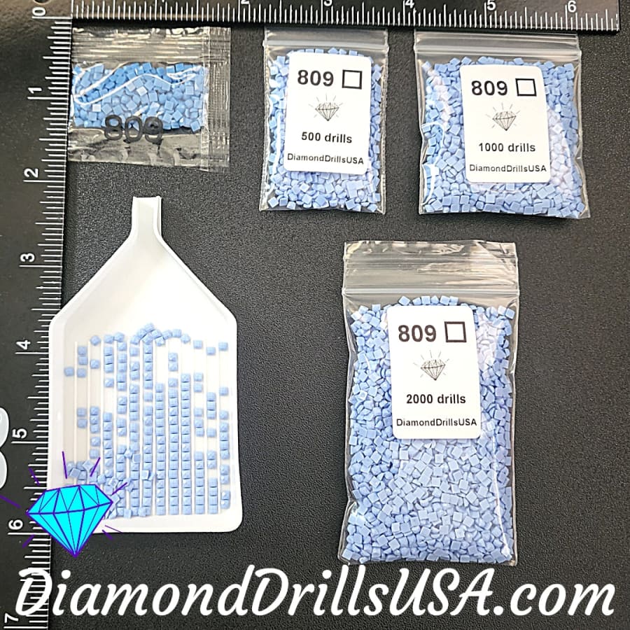 DMC 809 SQUARE 5D Diamond Painting Drills Beads DMC 809 