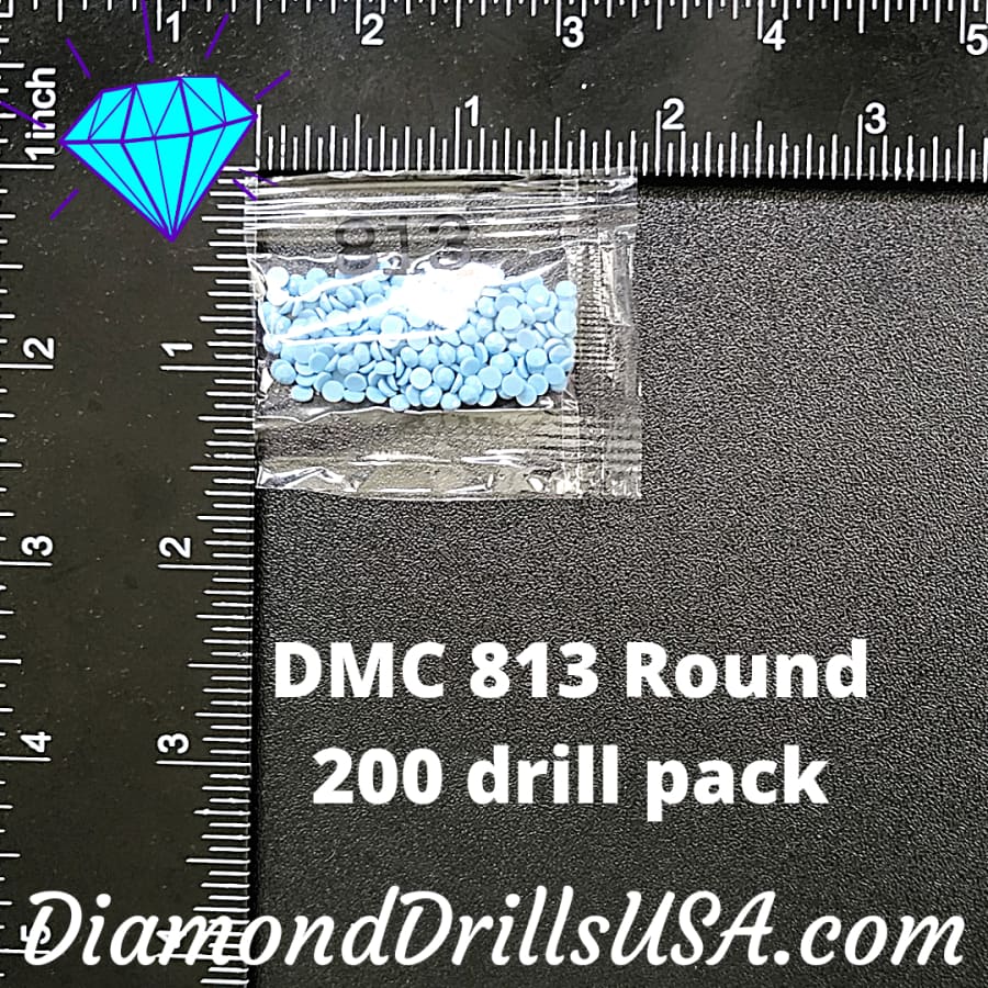 DMC 813 ROUND 5D Diamond Painting Drills Beads DMC 813 Light