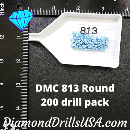 DMC 813 ROUND 5D Diamond Painting Drills Beads DMC 813 Light