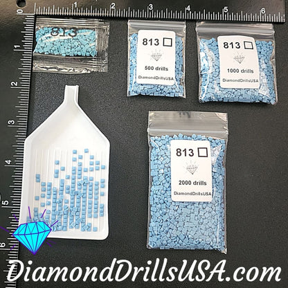 DMC 813 SQUARE 5D Diamond Painting Drills Beads DMC 813 