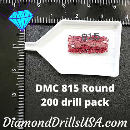 DMC 815 ROUND 5D Diamond Painting Drills Beads DMC 815 