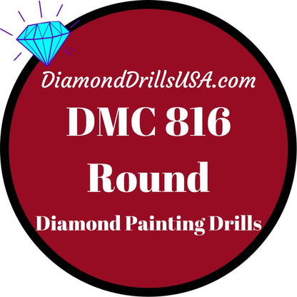 DMC 816 ROUND 5D Diamond Painting Drills Beads DMC 816 