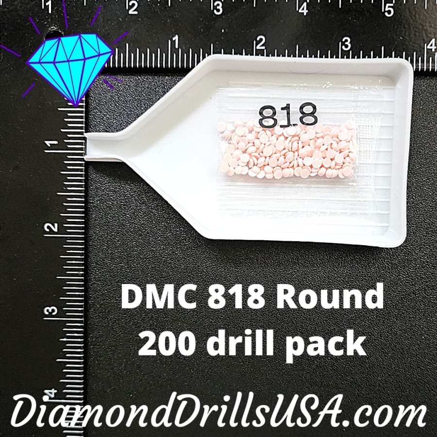 DMC 818 ROUND 5D Diamond Painting Drills Beads DMC 818 Baby 