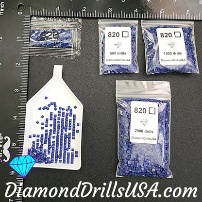 DMC 820 SQUARE 5D Diamond Painting Drills Beads DMC 820 Very