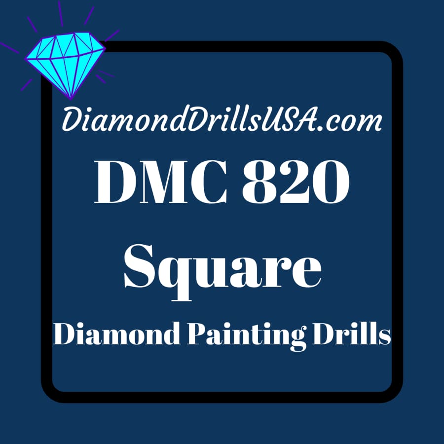 DMC 820 SQUARE 5D Diamond Painting Drills Beads DMC 820 Very
