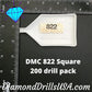 DMC 822 SQUARE 5D Diamond Painting Drills Beads DMC 822 