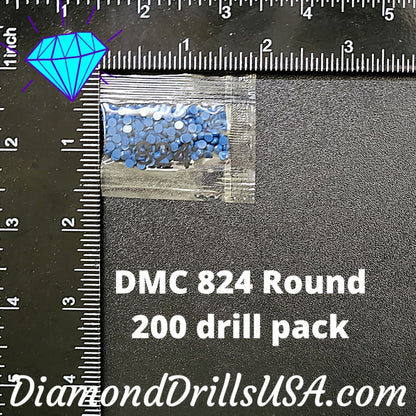 DMC 824 ROUND 5D Diamond Painting Drills Beads DMC 824 Very 