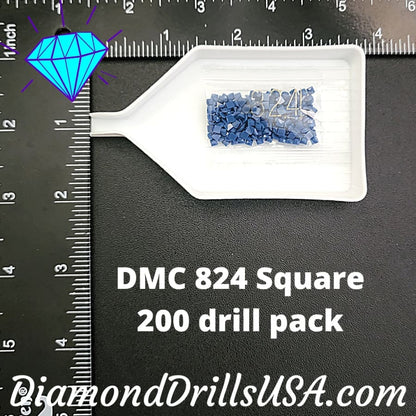 DMC 824 SQUARE 5D Diamond Painting Drills Beads DMC 824 Very