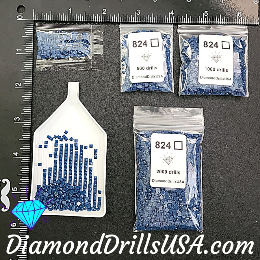 DMC 824 SQUARE 5D Diamond Painting Drills Beads DMC 824 Very