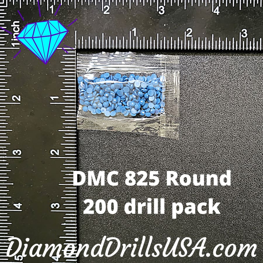 DMC 825 ROUND 5D Diamond Painting Drills Beads DMC 825 Dark 
