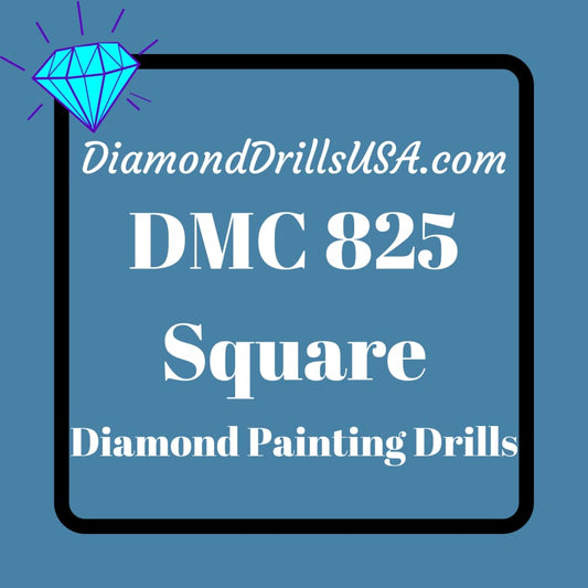 DMC 825 SQUARE 5D Diamond Painting Drills Beads DMC 825 Dark