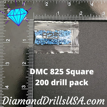 DMC 825 SQUARE 5D Diamond Painting Drills Beads DMC 825 Dark