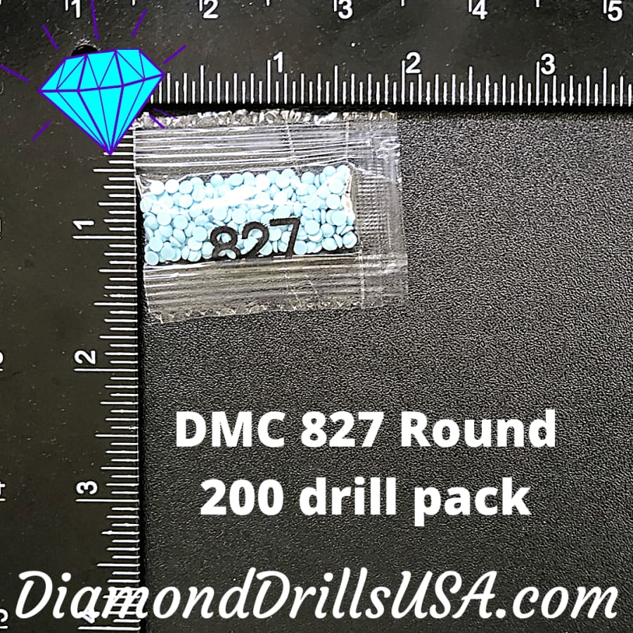DMC 827 ROUND 5D Diamond Painting Drills Beads DMC 827 Very 