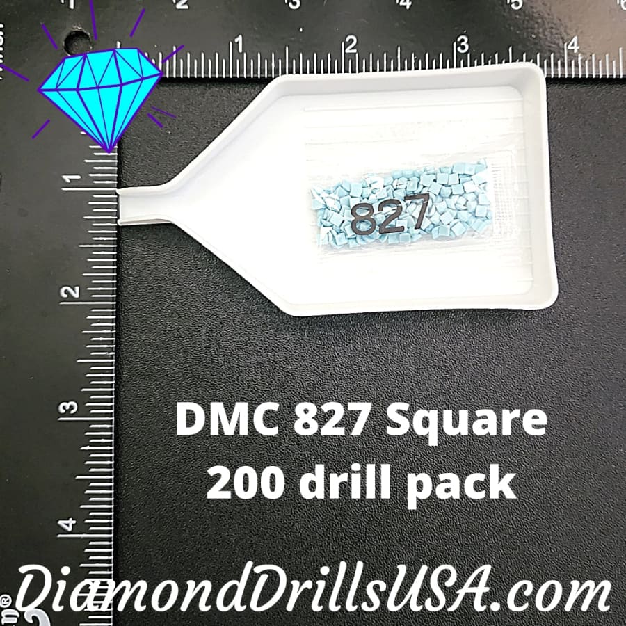 DMC 827 SQUARE 5D Diamond Painting Drills Beads DMC 827 Very