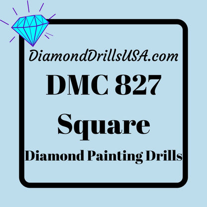 DMC 827 SQUARE 5D Diamond Painting Drills Beads DMC 827 Very