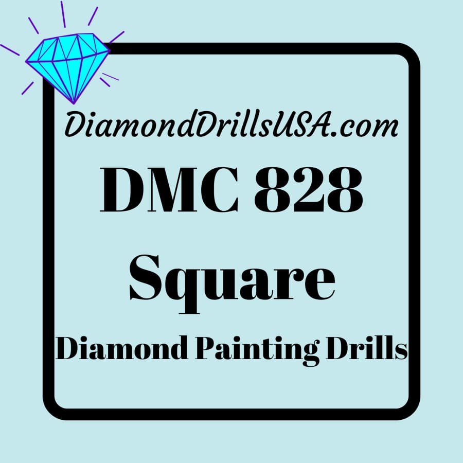 DMC 828 SQUARE 5D Diamond Painting Drills DMC 828 Ultra Very