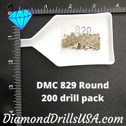 DMC 829 ROUND 5D Diamond Painting Drills Beads DMC 829 Very 