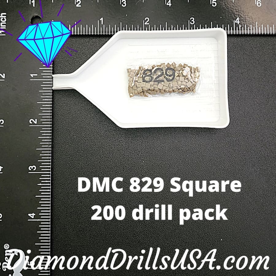 DMC 829 SQUARE 5D Diamond Painting Drills Beads DMC 829 Very