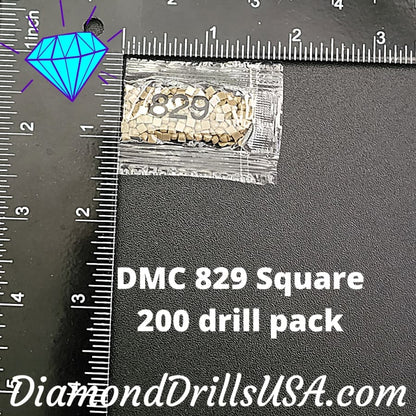 DMC 829 SQUARE 5D Diamond Painting Drills Beads DMC 829 Very