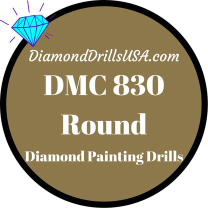 DMC 830 ROUND 5D Diamond Painting Drills Beads DMC 830 Dark 